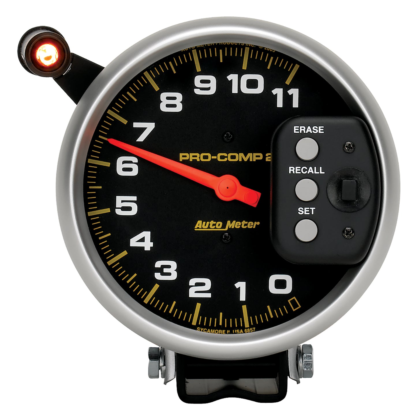 AutoMeter 5 in. TACHOMETER 0-11000 RPM PEDESTAL W/ QUICK LITE & PEAK MEMORY PRO-COMP 6857