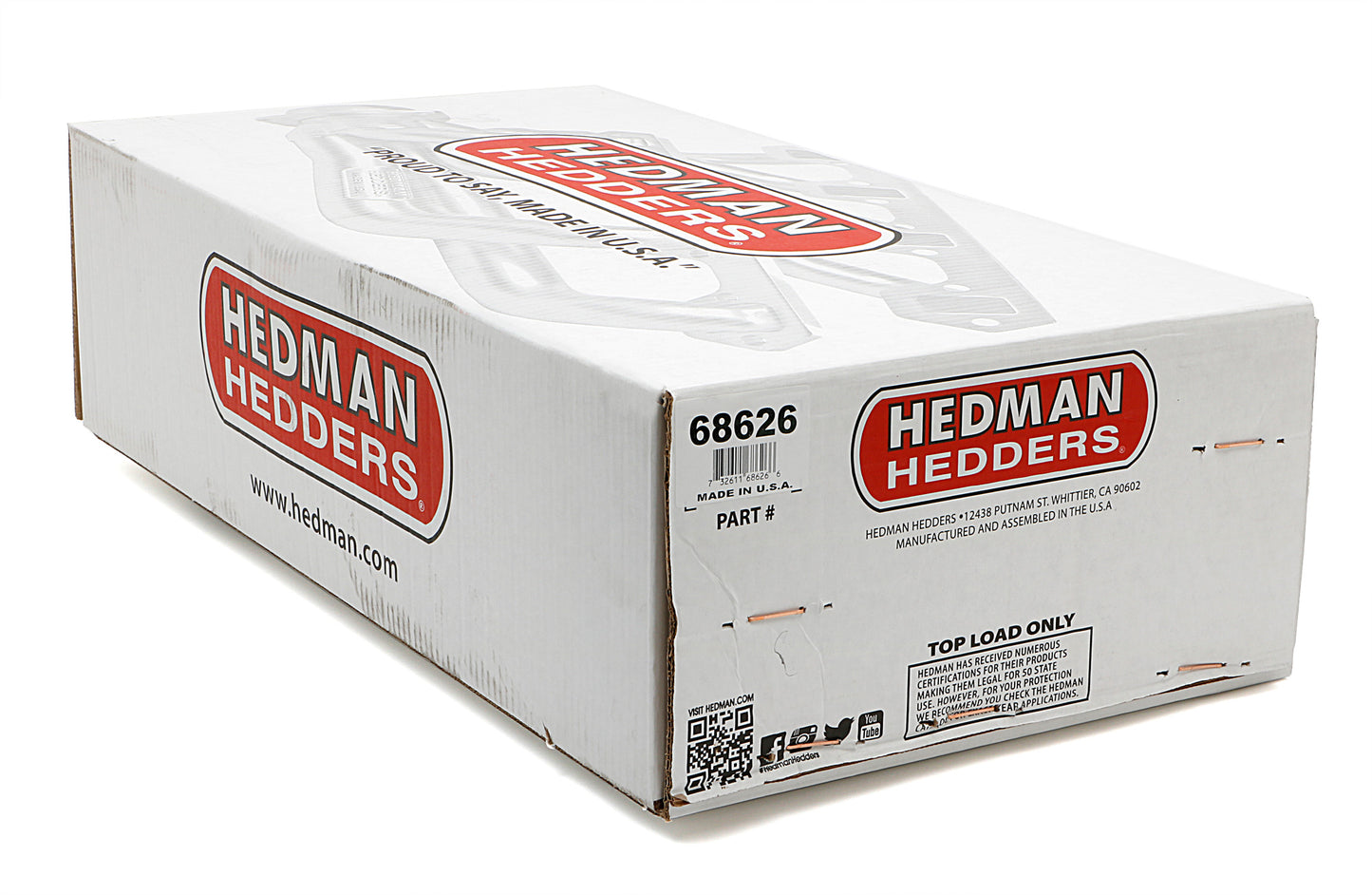 Hedman Hedders HTC COATED HEADERS; 1-5/8 IN. TUBE DIA.; 3 IN. COLL.; MID-LENGTH DESIGN (FOR CLOSE RATIO STEERING BOXES) 68626