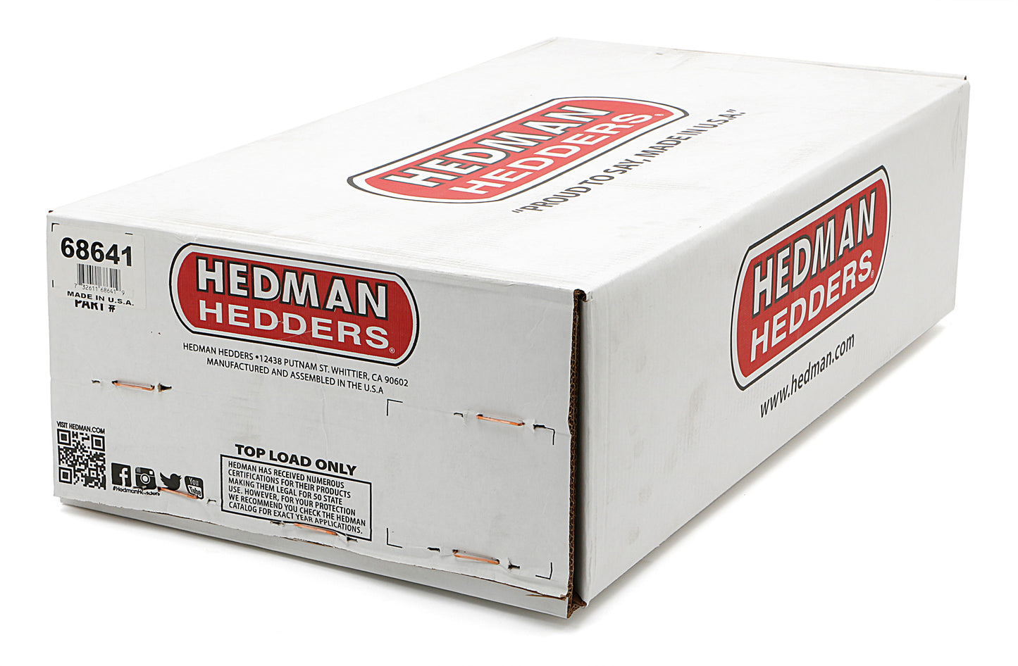 Hedman Hedders STANDARD UNCOATED HEADERS; 1-5/8 IN. TUBE DIA.; 3 IN. COLL.; MID-LENGTH DESIGN 68641