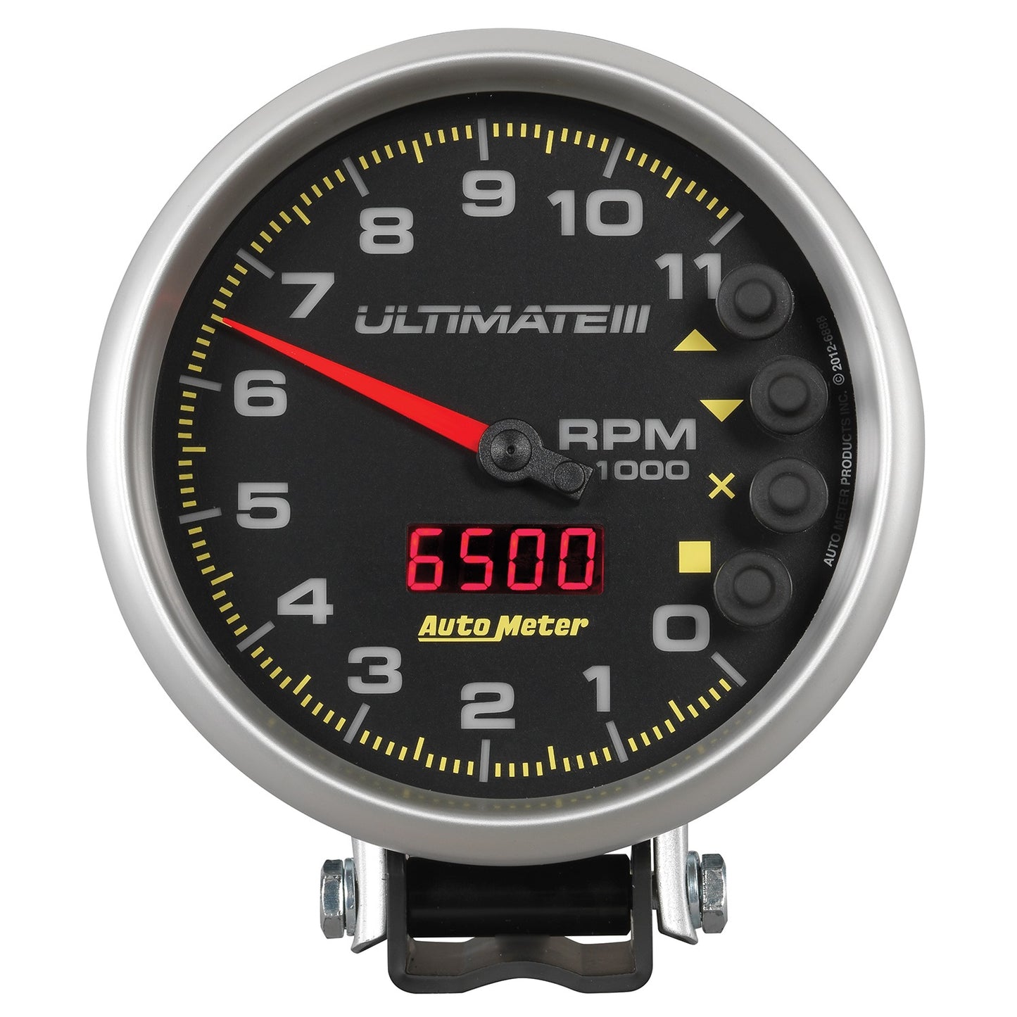 AutoMeter 5 in. TACHOMETER 0-11000 RPM PEDESTAL ULTIMATE III PLAYBACK BLACK 6888