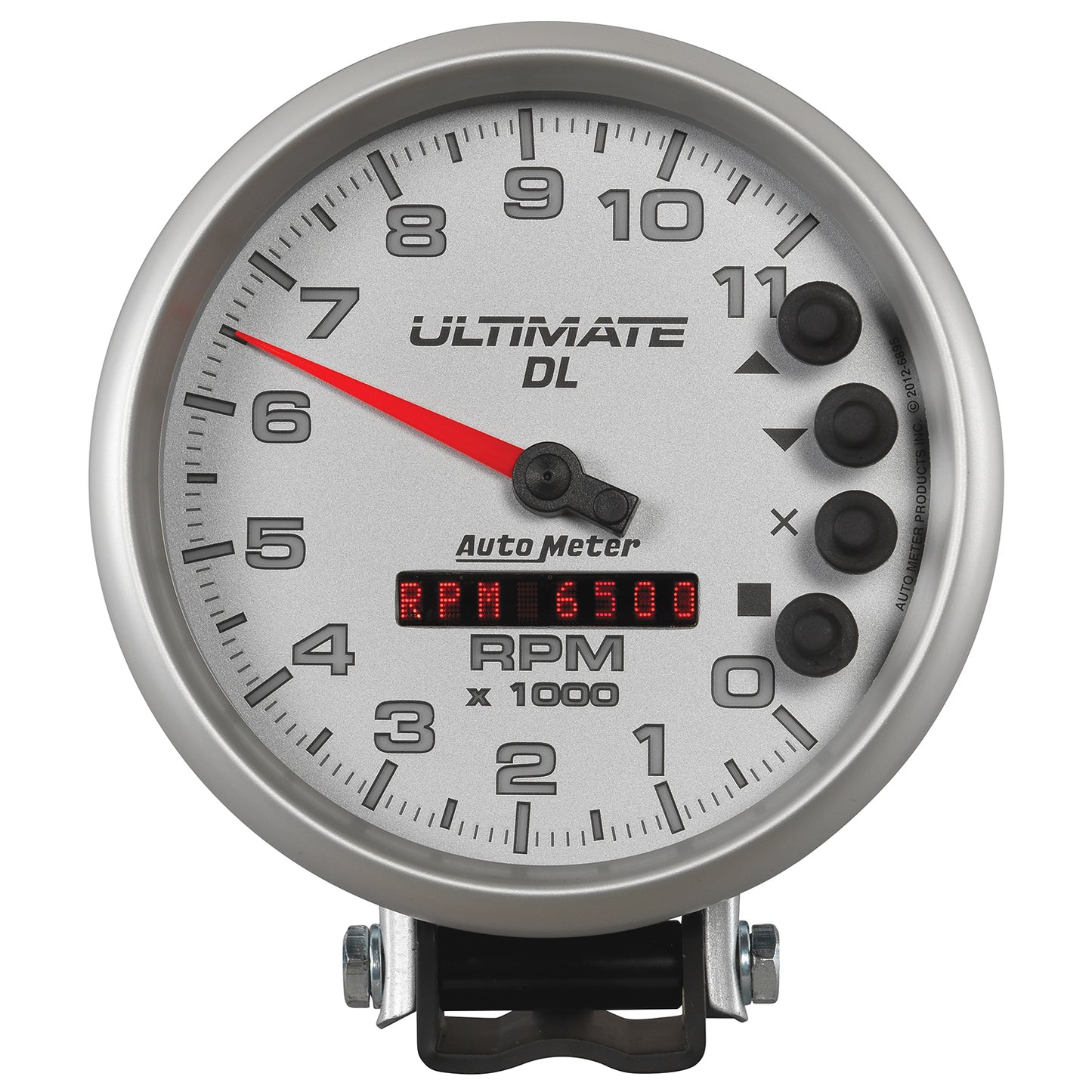 AutoMeter 5 in. TACHOMETER 0-11000 RPM PEDESTAL ULTIMATE DL PLAYBACK SILVER 6895