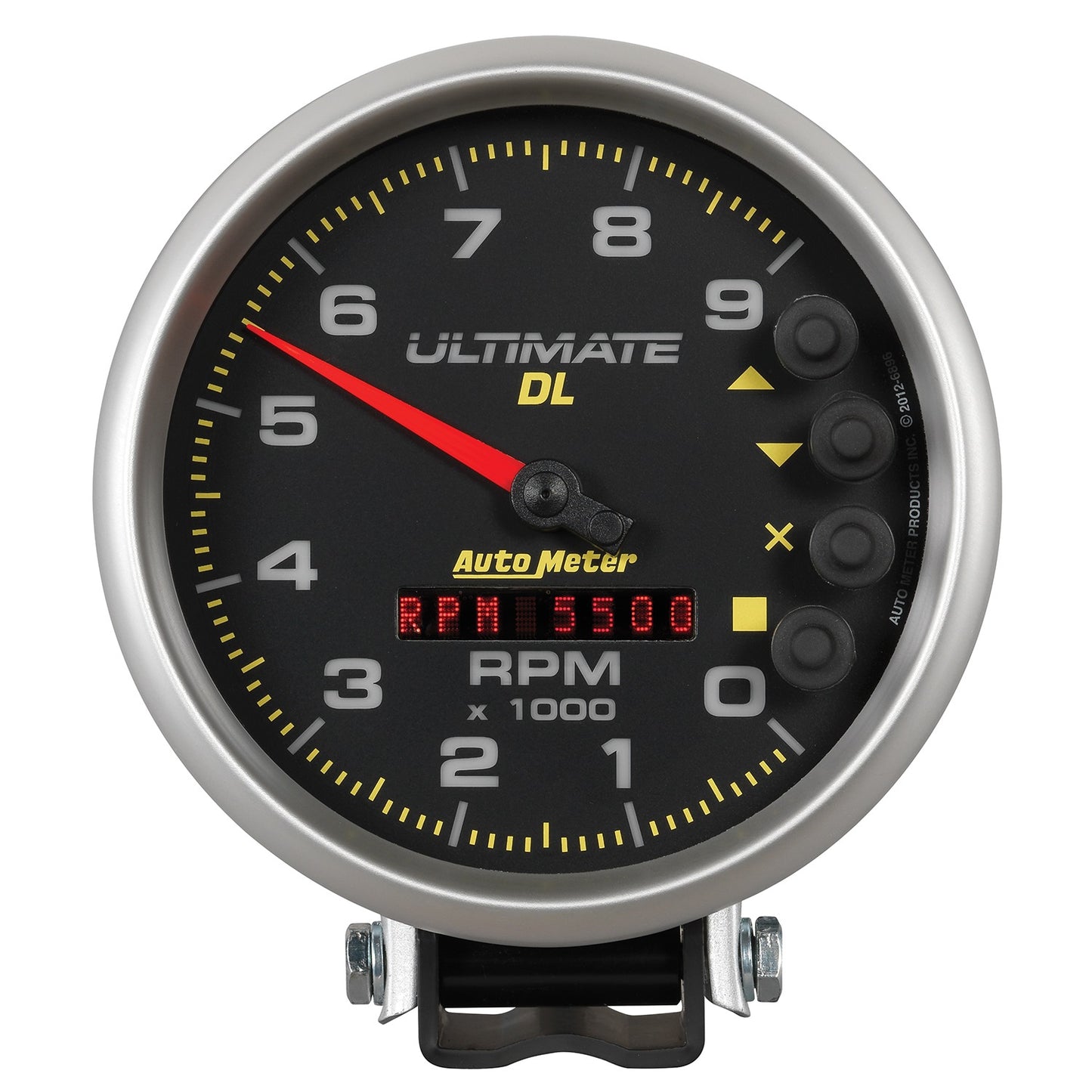 AutoMeter 5 in. TACHOMETER 0-9000 RPM PEDESTAL ULTIMATE DL PLAYBACK BLACK 6896