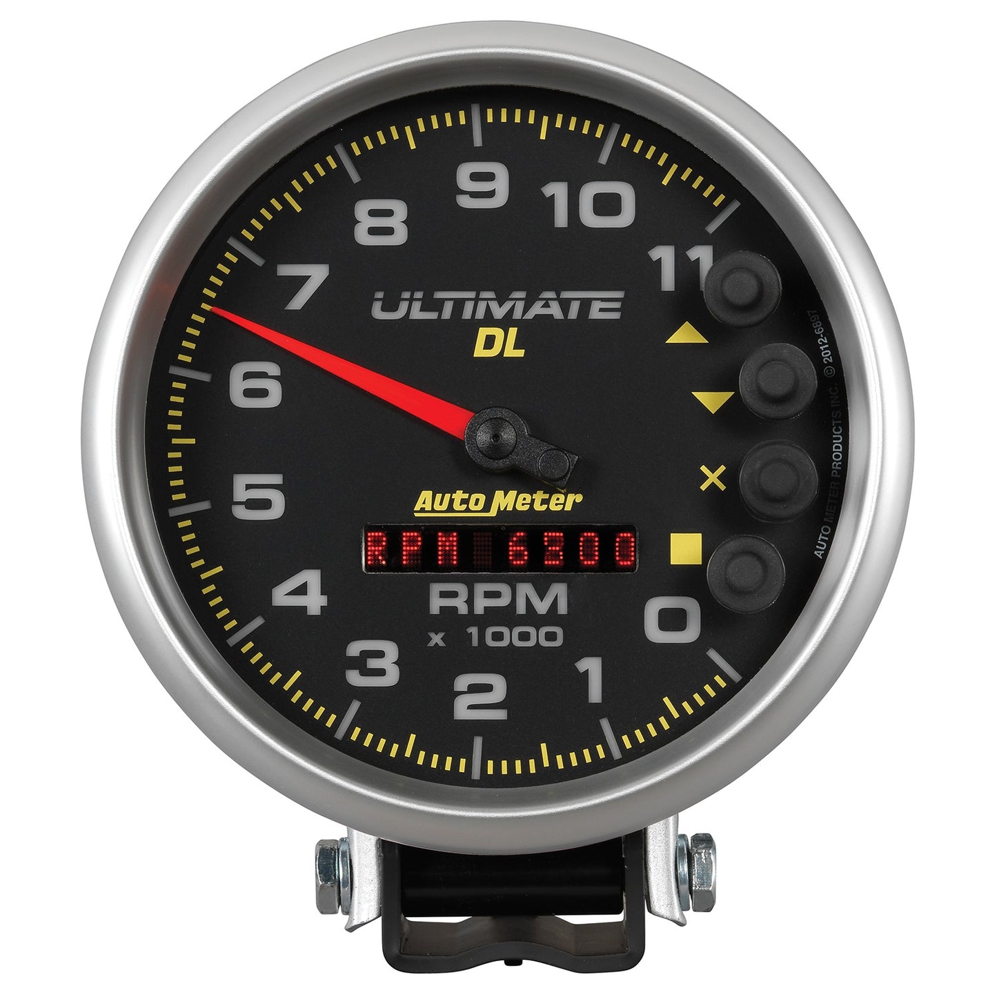AutoMeter 5 in. TACHOMETER 0-11000 RPM PEDESTAL ULTIMATE DL PLAYBACK BLACK 6897