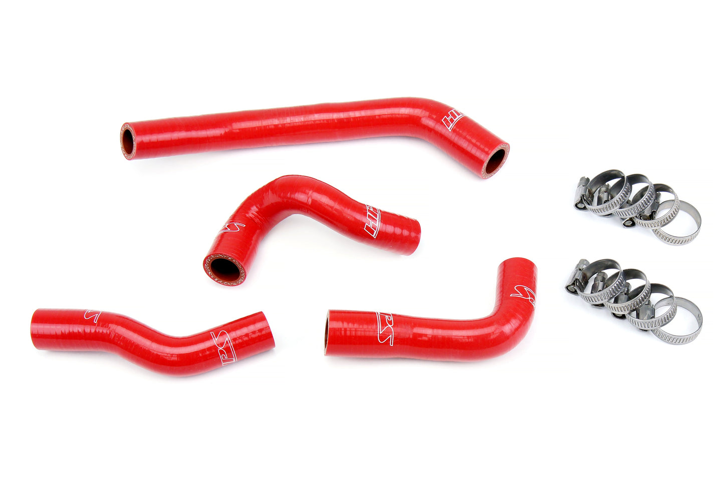 HPS Performance High Temp 3-ply Reinforced Silicone Replaces OEM Rubber Radiator Coolant Hoses 57-1825-RED