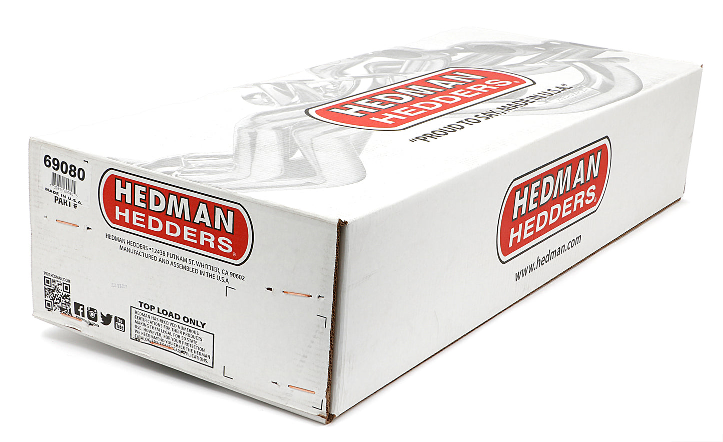 Hedman Hedders STANDARD UNCOATED HEADERS; 1-3/4 IN. TUBE DIA.; 3 IN. COLL.; FULL LENGTH DESIGN 69080