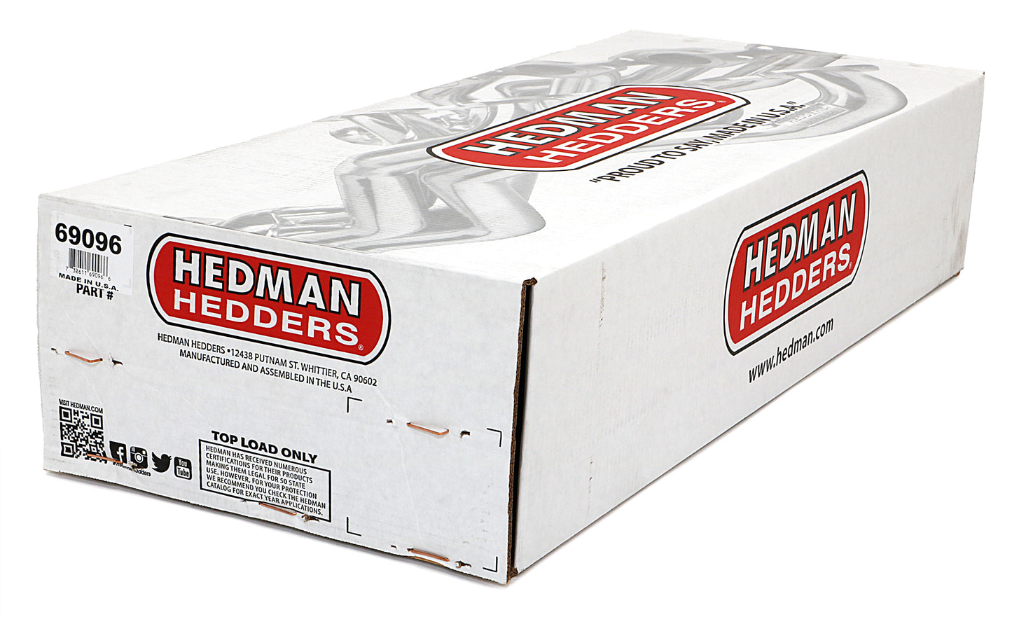 Hedman Hedders HTC COATED HEADERS; 1-5/8 IN. TUBE DIA.; 3 IN. COLL.; FULL LENGTH DESIGN 69096