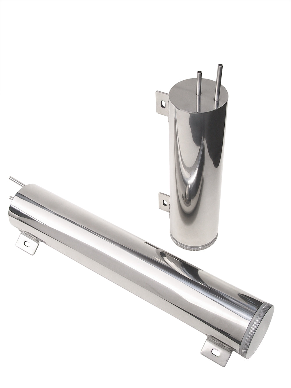 Trans-Dapt Performance 2 In. X 13 In. Radiator Overflow Tank; 20 Oz.- Aluminum 6910