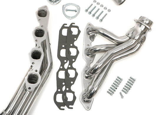 Hedman Hedders STANDARD HTC COATED HEADERS; 67-87 CHEVY C10/C20 WITH BB CHEVY; 1-3/4 IN. TUBE DIA; SQUARE PORT; 3 IN. COLL.; MID-LENGTH DESIGN 69176