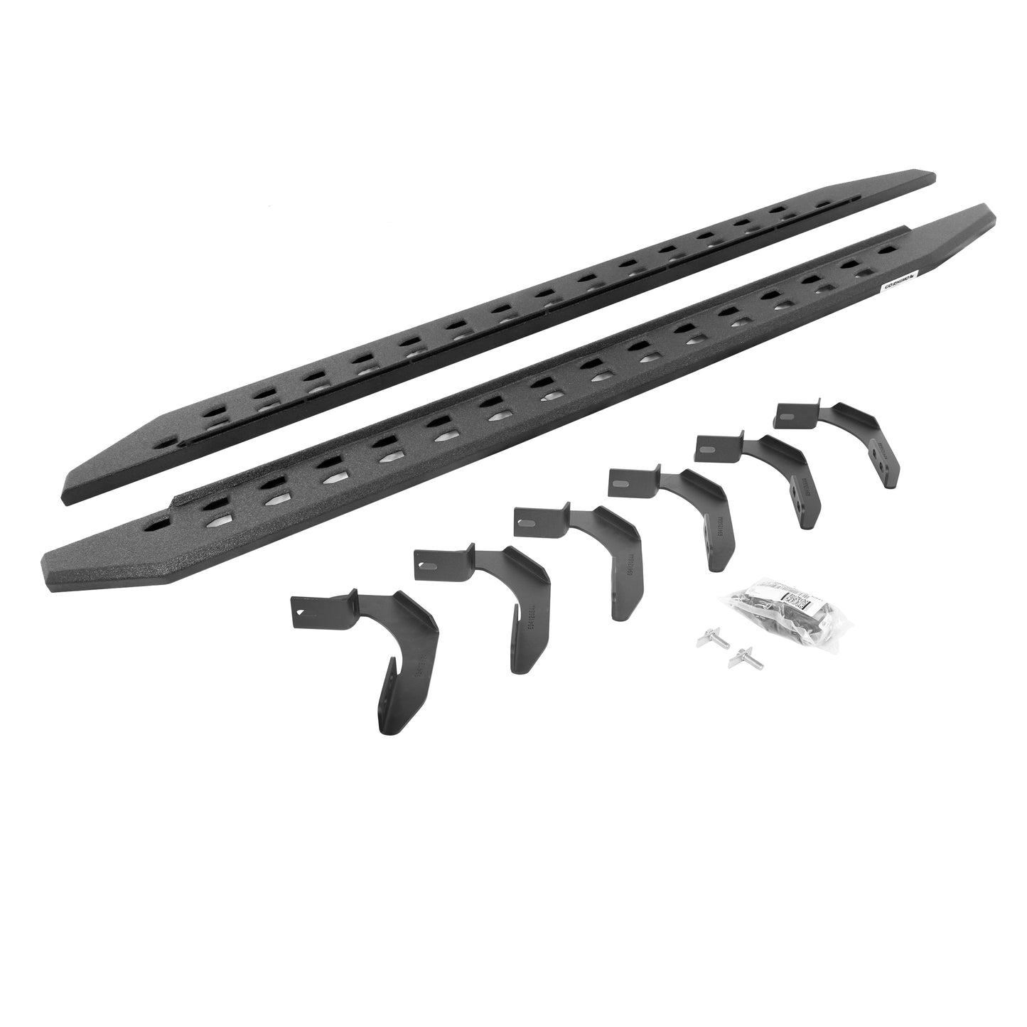 Go Rhino 69412680ST RB20 Slim Line Running Boards With Mounting Brackets Protective Bedliner Coating
