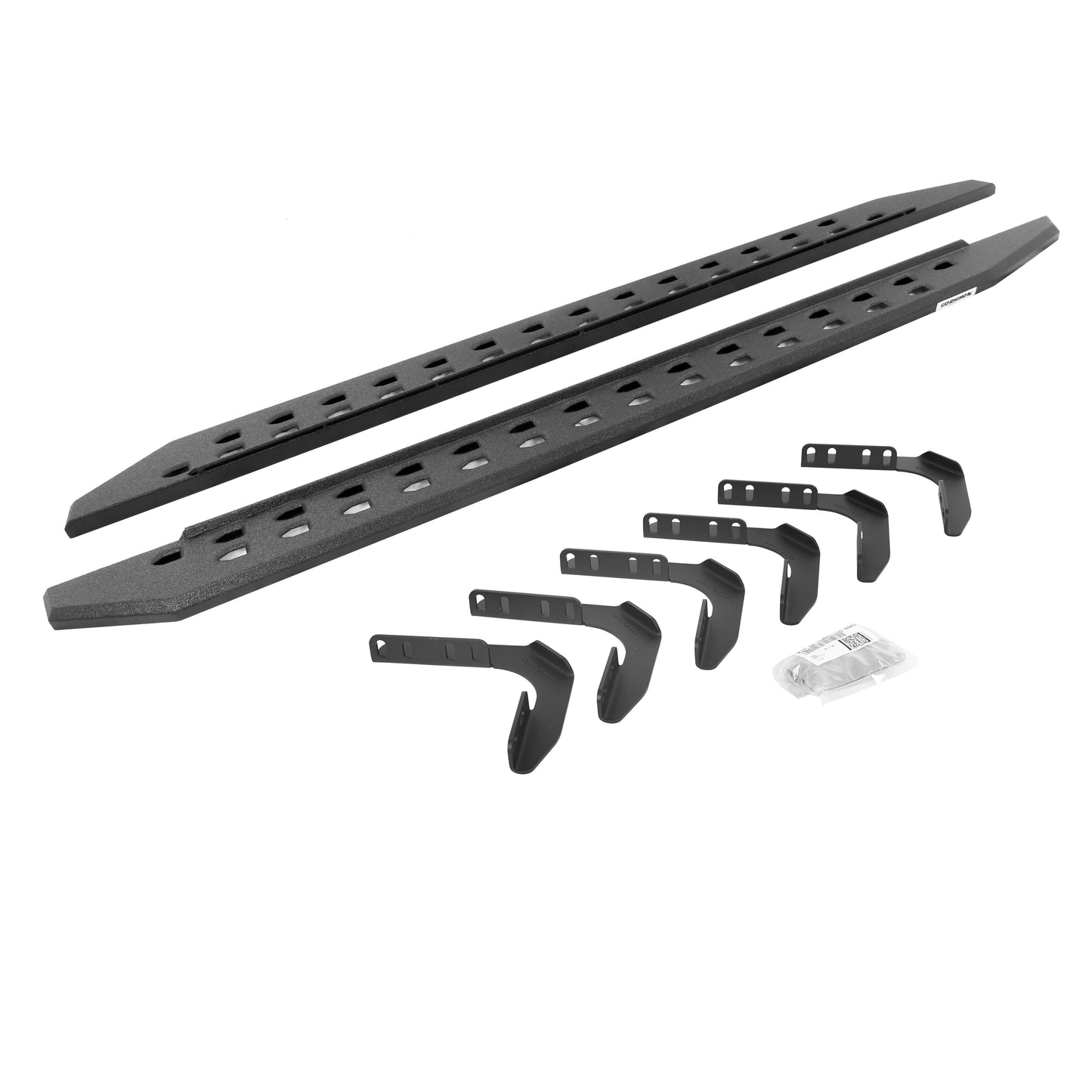 Go Rhino 69418087ST RB20 Slim Line Running Boards With Mounting Brackets Protective Bedliner Coating