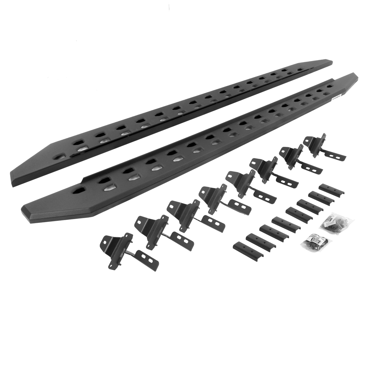 Go Rhino 69451687SPC RB10 Slim Line Running Boards With Mounting Brackets Textured Black