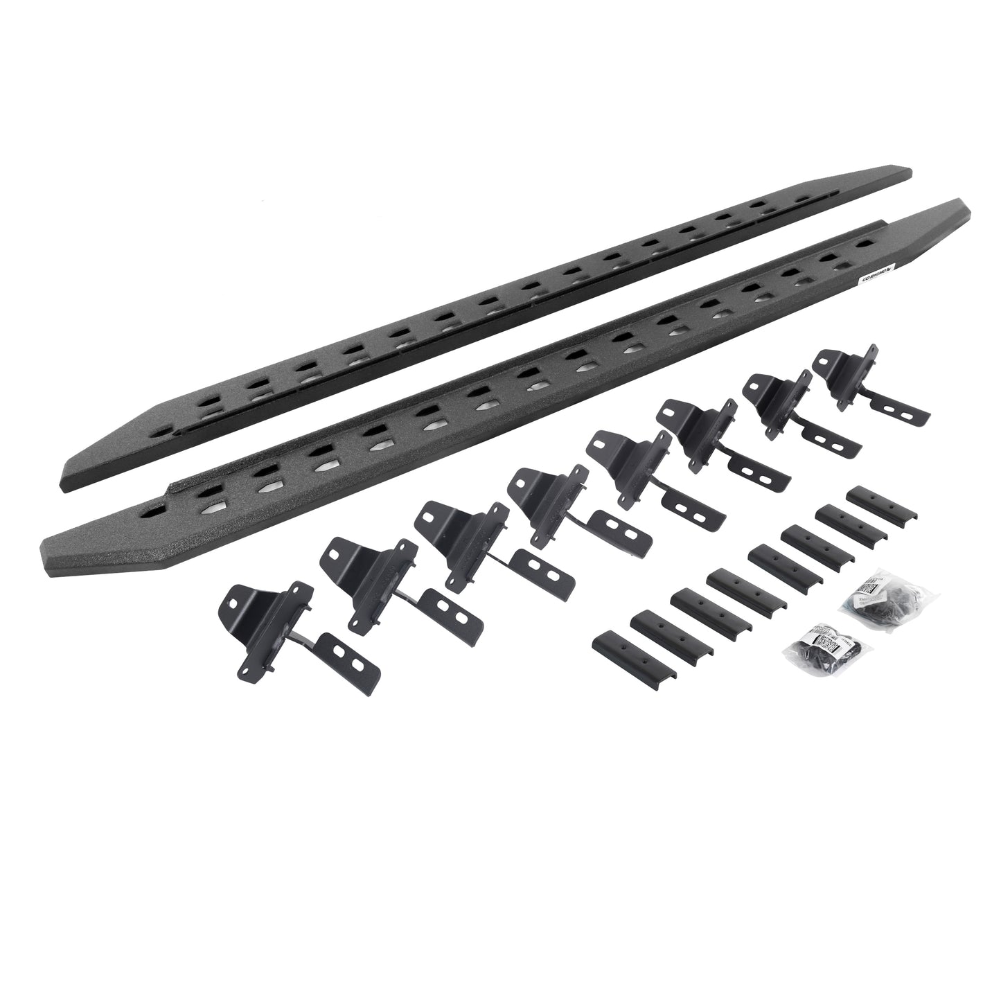 Go Rhino 69451687ST RB20 Slim Line Running Boards With Mounting Brackets Protective Bedliner Coating