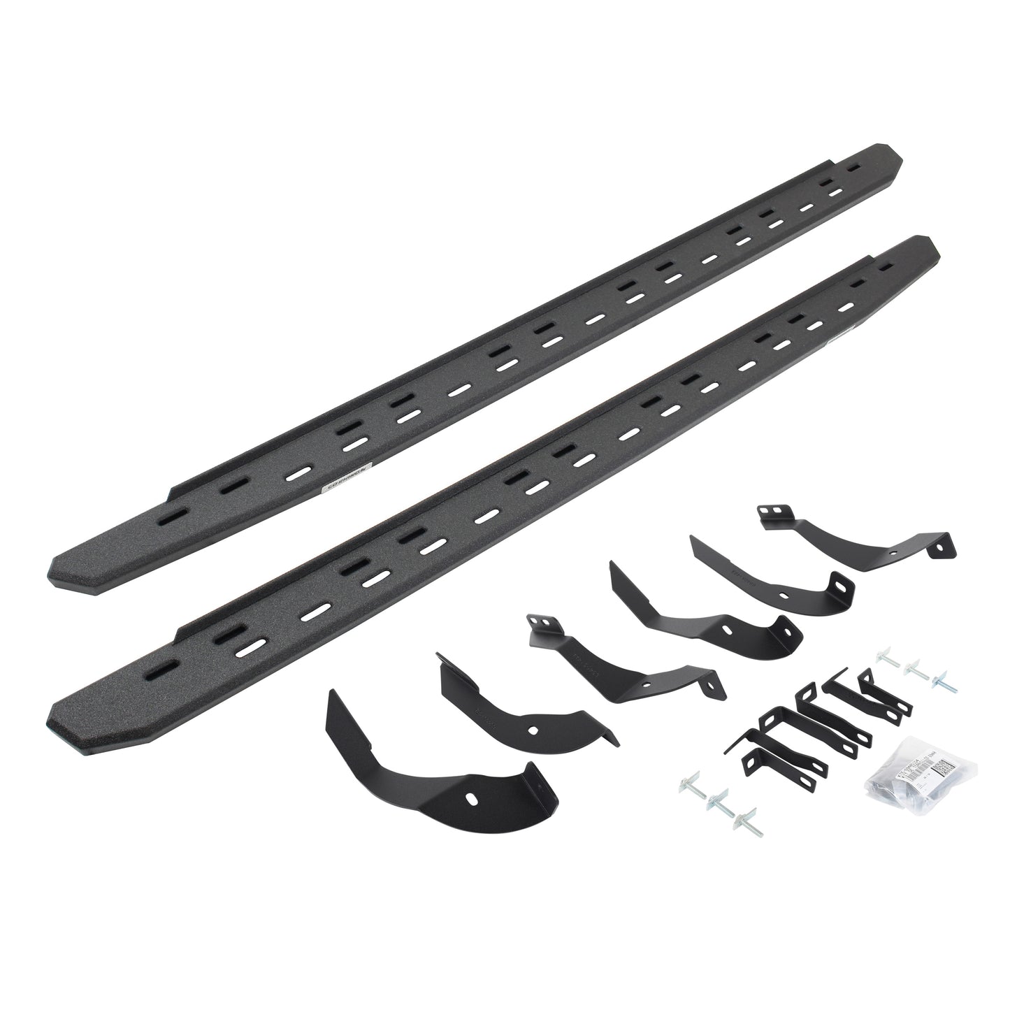 Go Rhino 69605187ST RB30 Slim Line Running Boards With Mounting Bracket Kit Protective Bedliner Coating
