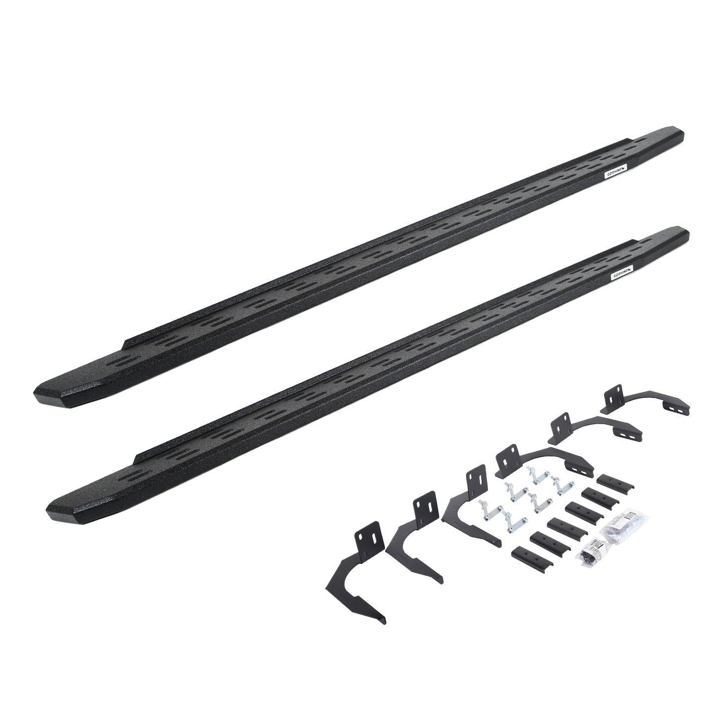 Go Rhino 69610687T RB30 Running Boards With Mounting Bracket Kit Protective Bedliner Coating