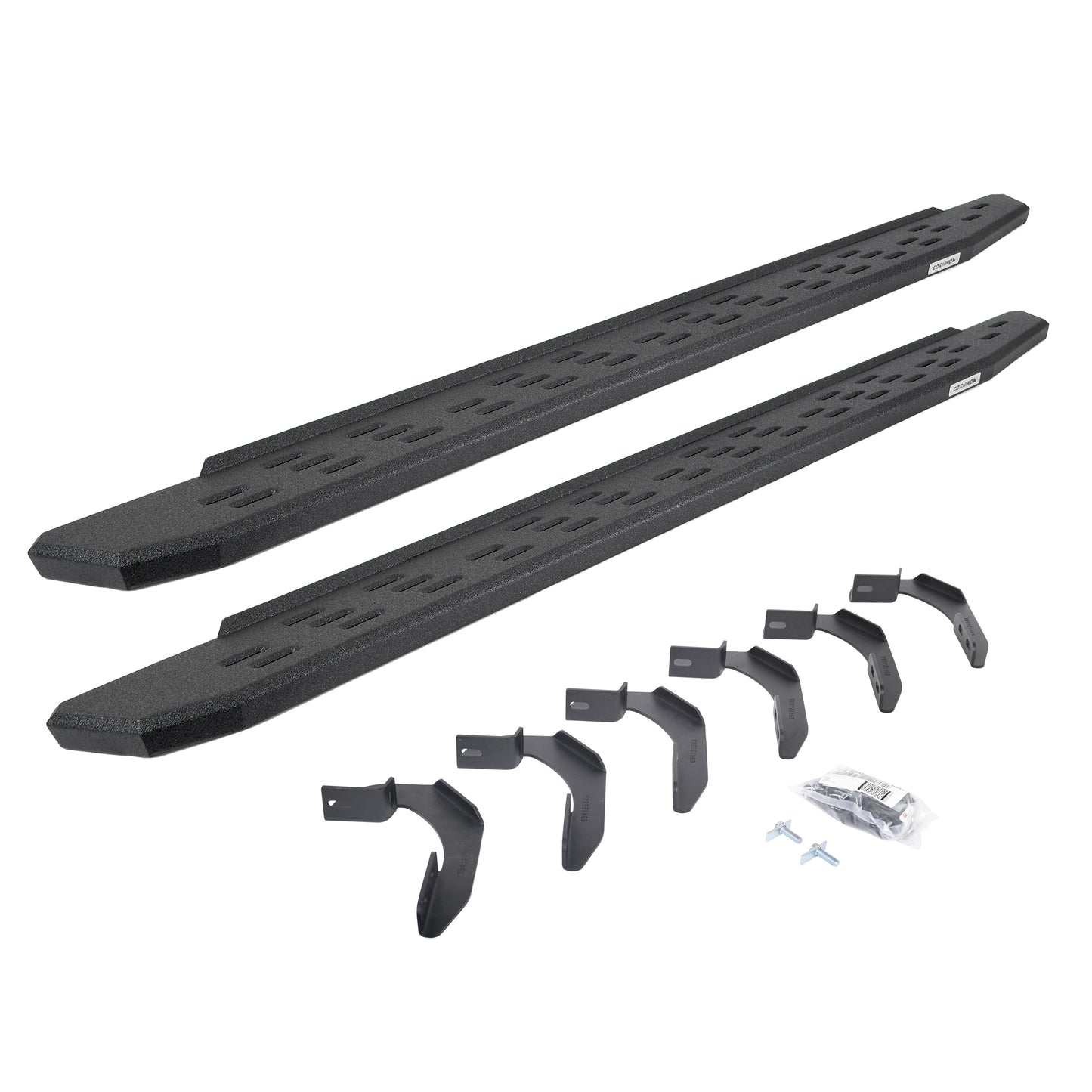 Go Rhino 69612680T RB30 Running Boards With Mounting Bracket Kit Protective Bedliner Coating