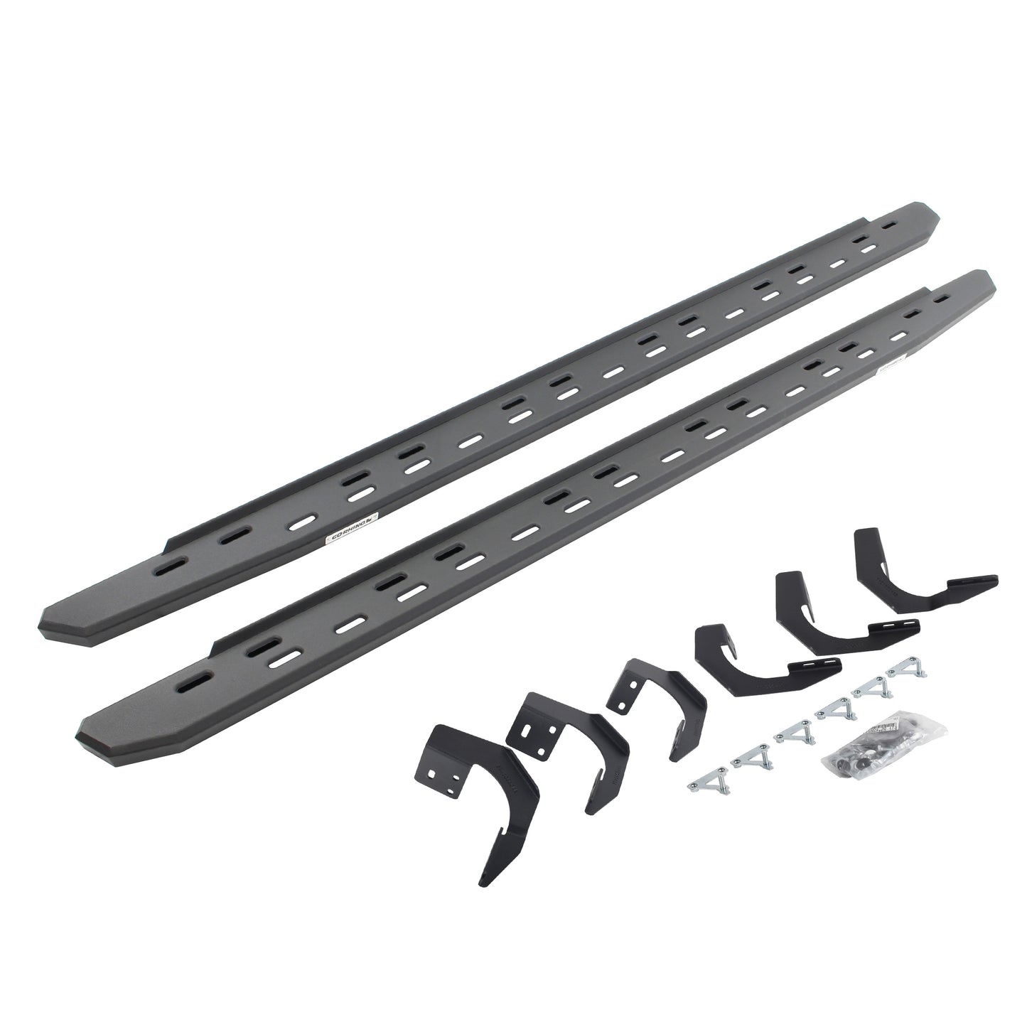 Go Rhino 69620687SPC RB30 Slim Line Running Boards With Mounting Bracket Kit Textured Black