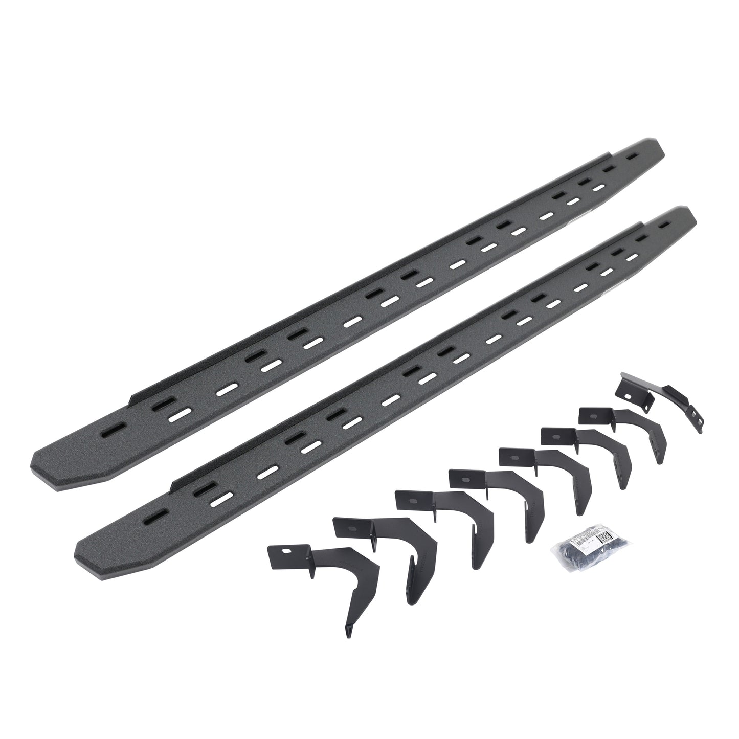 Go Rhino 69623580ST RB30 Slim Line Running Boards With Mounting Bracket Kit Protective Bedliner Coating