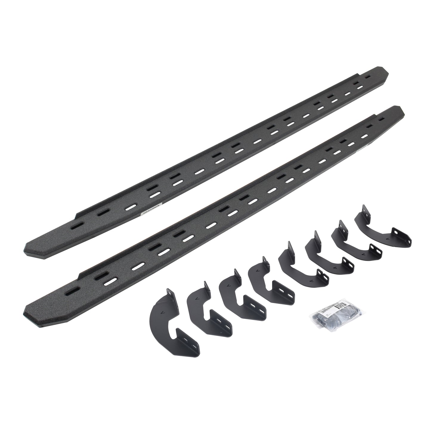 Go Rhino 69641687ST RB30 Slim Line Running Boards With Mounting Bracket Kit Protective Bedliner Coating