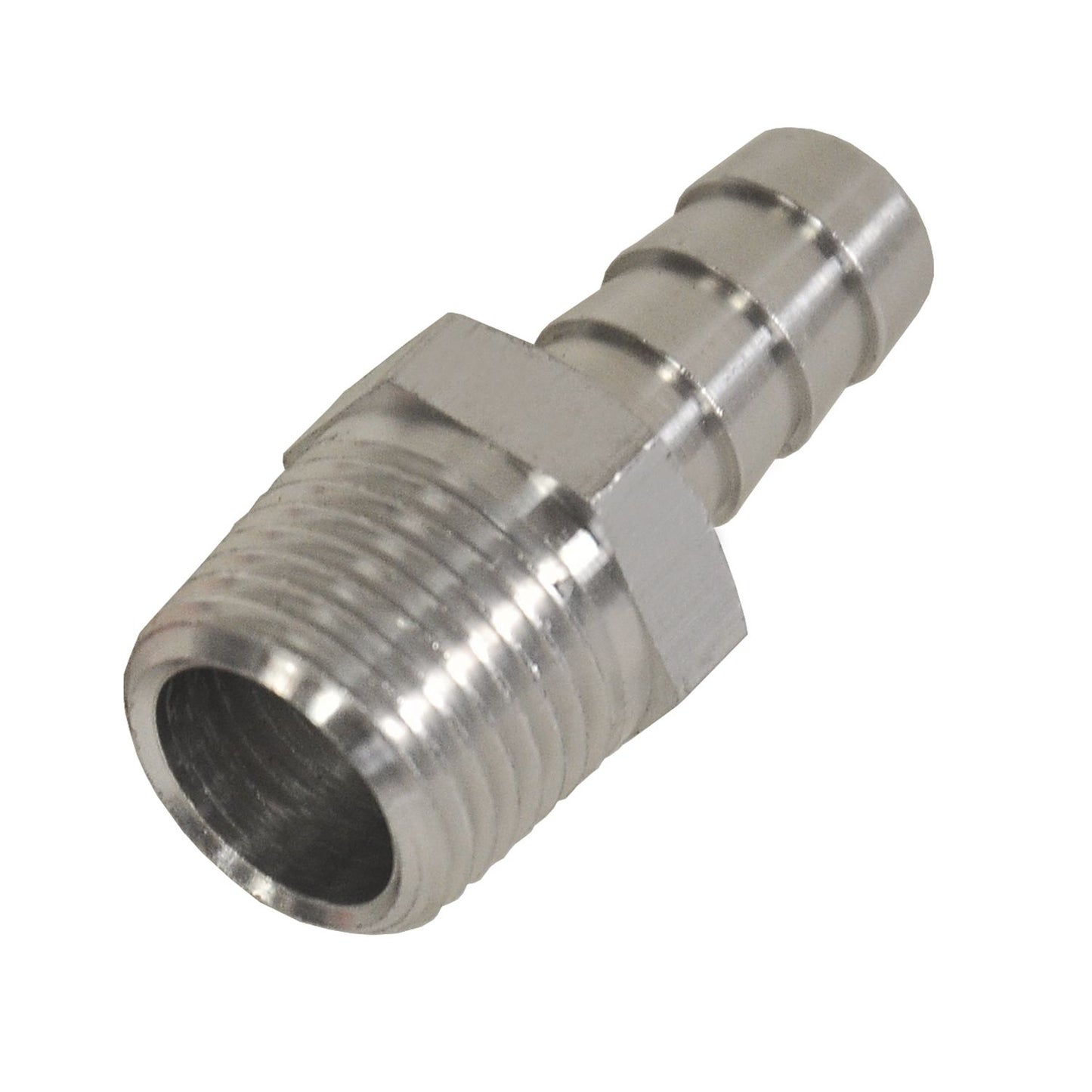 Derale Straight Hose Barb Fitting, 3/8" NPT Male x 3/8" Barb, Each 98101