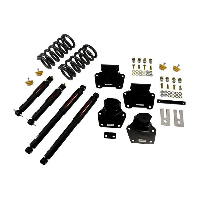 BELLTECH 802ND LOWERING KITS Front And Rear Complete Kit W/ Nitro Drop 2 Shocks 1997-2004 Dodge Dakota (V6 only) 2 in. F/4 in. R drop W/ Nitro Drop II Shocks