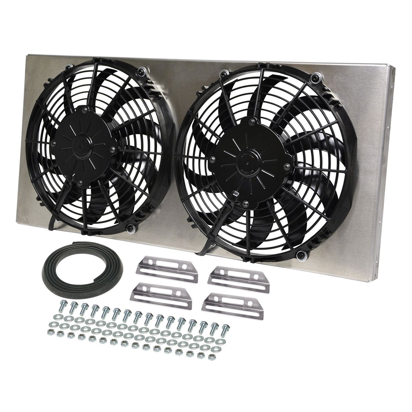 Derale Powerpack -High Output Dual 10" Electric RAD Fan/Aircraft quality alum. shroud 16812