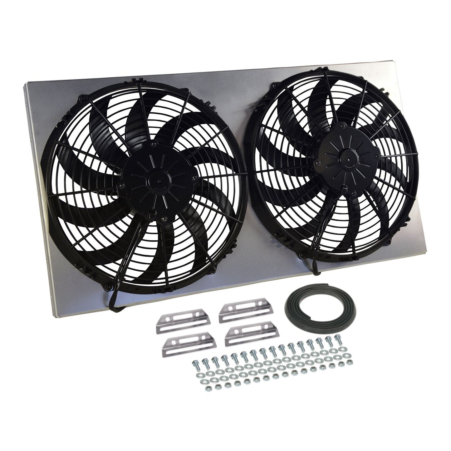 Derale Powerpack - High Output Dual 12" Electric RAD Fan/Aluminum Shroud Kit 16850