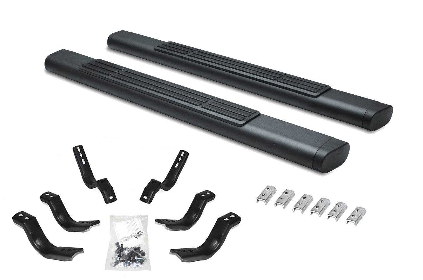 Go Rhino 686418052T 6" OE Xtreme SideSteps With Mounting Bracket Kit Textured Black