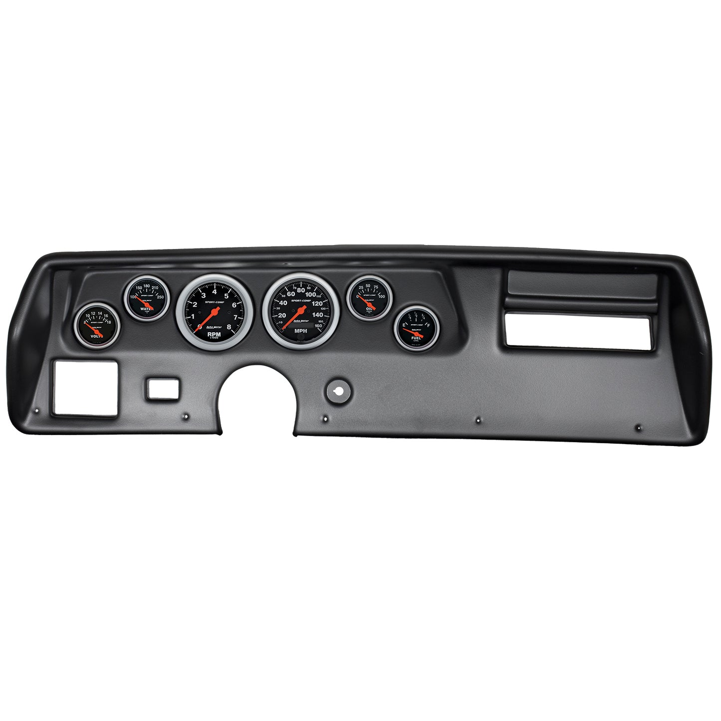 AutoMeter 6 GAUGE DIRECT-FIT DASH KIT CHEVELLESS/ELCAMINO/MONTE 70-72 SPORT-COMP 7025-SC