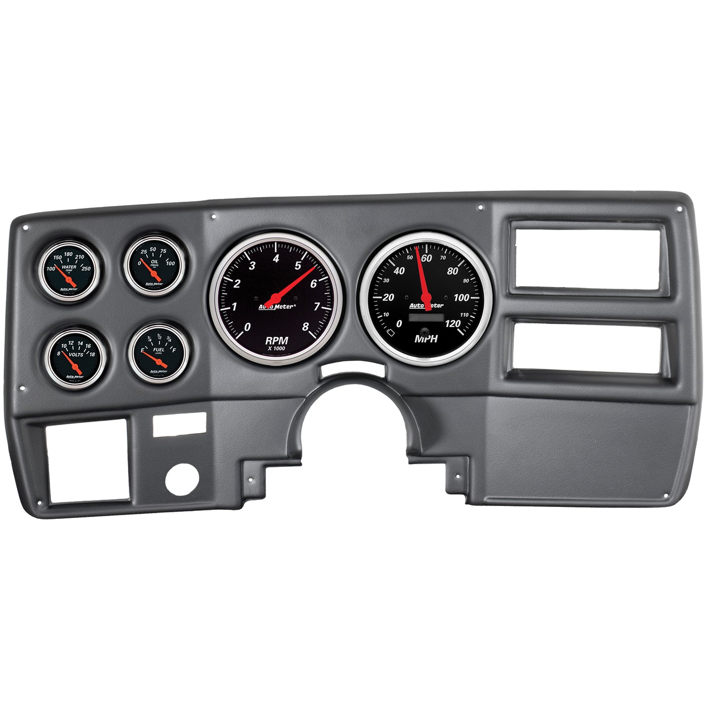 AutoMeter 6 GAUGE DIRECT-FIT DASH KIT CHEVY TRUCK / SUBURBAN 73-83 DESIGNER BLACK 7027-DB
