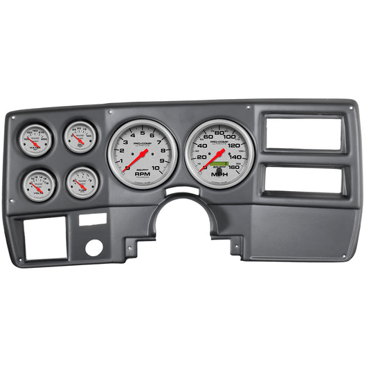 AutoMeter 6 GAUGE DIRECT-FIT DASH KIT CHEVY TRUCK / SUBURBAN 73-83 ULTRA-LITE 7027-UL