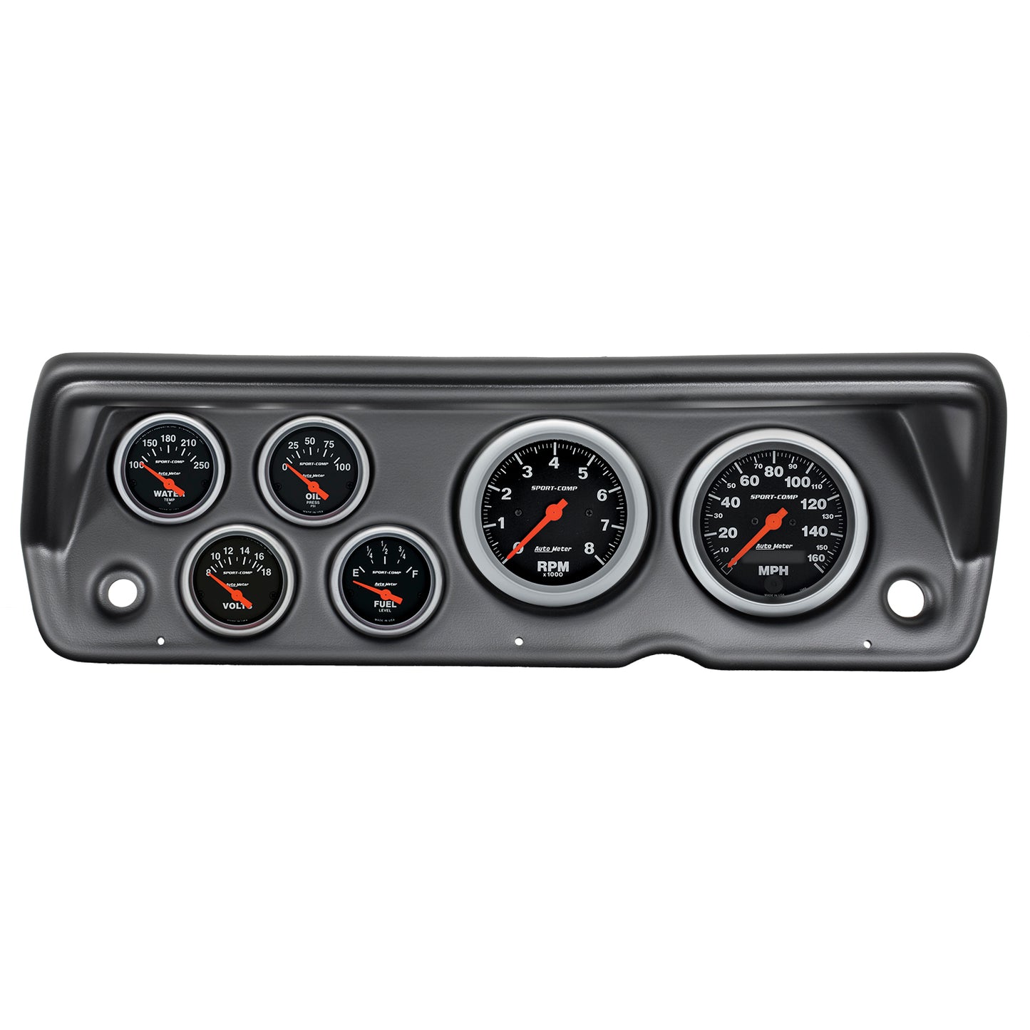 AutoMeter 6 GAUGE DIRECT-FIT DASH KIT A-BODY / DUSTER / DEMON / DART 70-76 SPORT-COMP 7031-SC