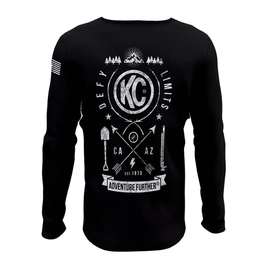 KC HiLiTES KC Trailblazer Long Sleeve Tee Shirt - Black - 2X-Large 70594