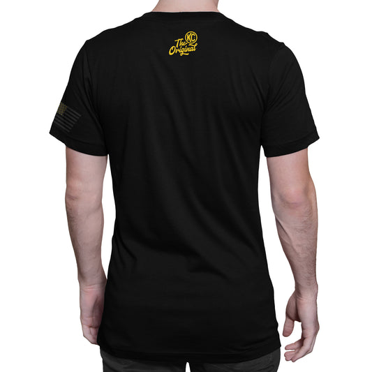 KC HiLiTES KC Classic Yellow Logo Tee Shirt - Black - Small 70612