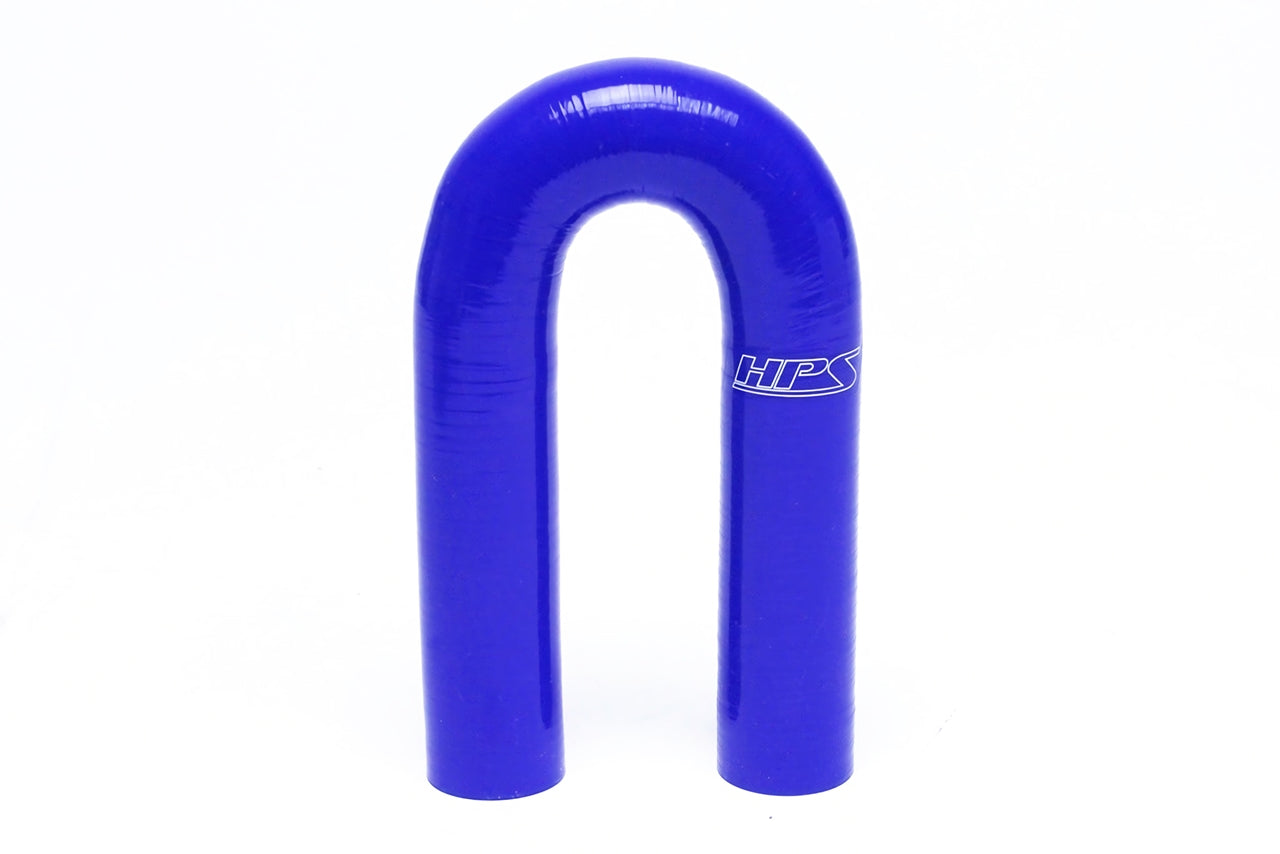 HPS Performance Silicone 180 Degree U Bend Elbow Hose High Temp 4-ply Reinforced 5/8" ID Blue HTSEC180-062-BLUE