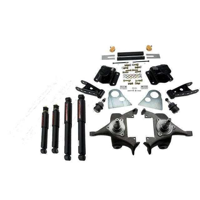 BELLTECH 818ND LOWERING KITS Front And Rear Complete Kit W/ Nitro Drop 2 Shocks 1994-1999 Dodge Ram 1500 (Ext Cab V8 Auto Trans Only) 2 in. F/4 in. R drop W/ Nitro Drop II Shocks