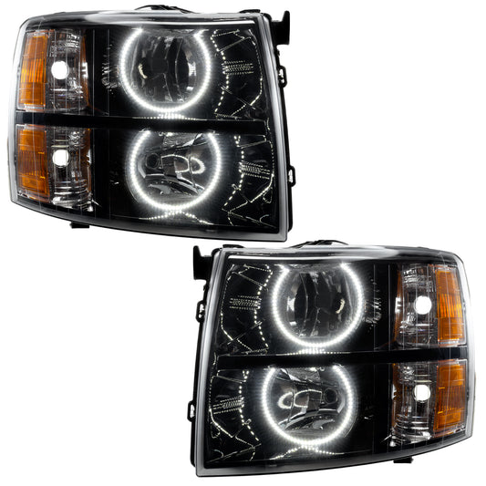 Oracle Lighting 7105-001 - 2007-2013 Chevrolet Silverado SMD HL - Black - Round Style