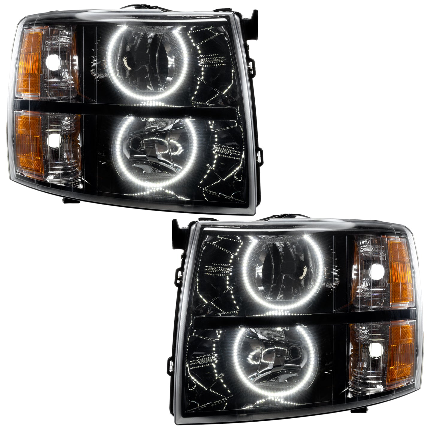 Oracle Lighting 7105-001 - 2007-2013 Chevrolet Silverado SMD HL - Black - Round Style