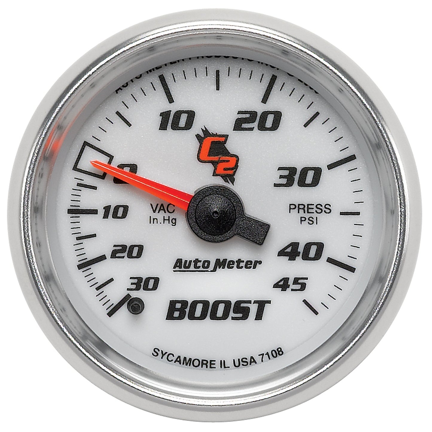 AutoMeter 2-1/16 in. BOOST/VACUUM 30 IN HG/45 PSI C2 7108