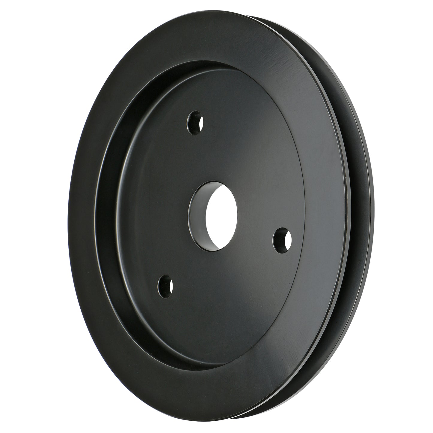 Trans-Dapt Performance Crankshaft Pulley; 1 Groove; Chevrolet 396-454; Short Water Pump- Black Aluminum 7136