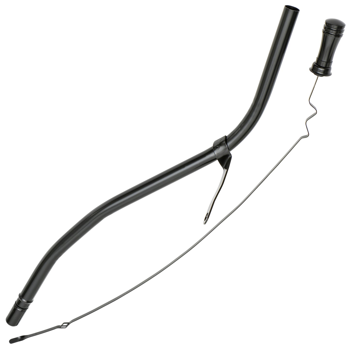 Trans-Dapt Performance Black Aluminum Handle 34 In. Transmission Dipstick; Chevy Turbo 350 7168