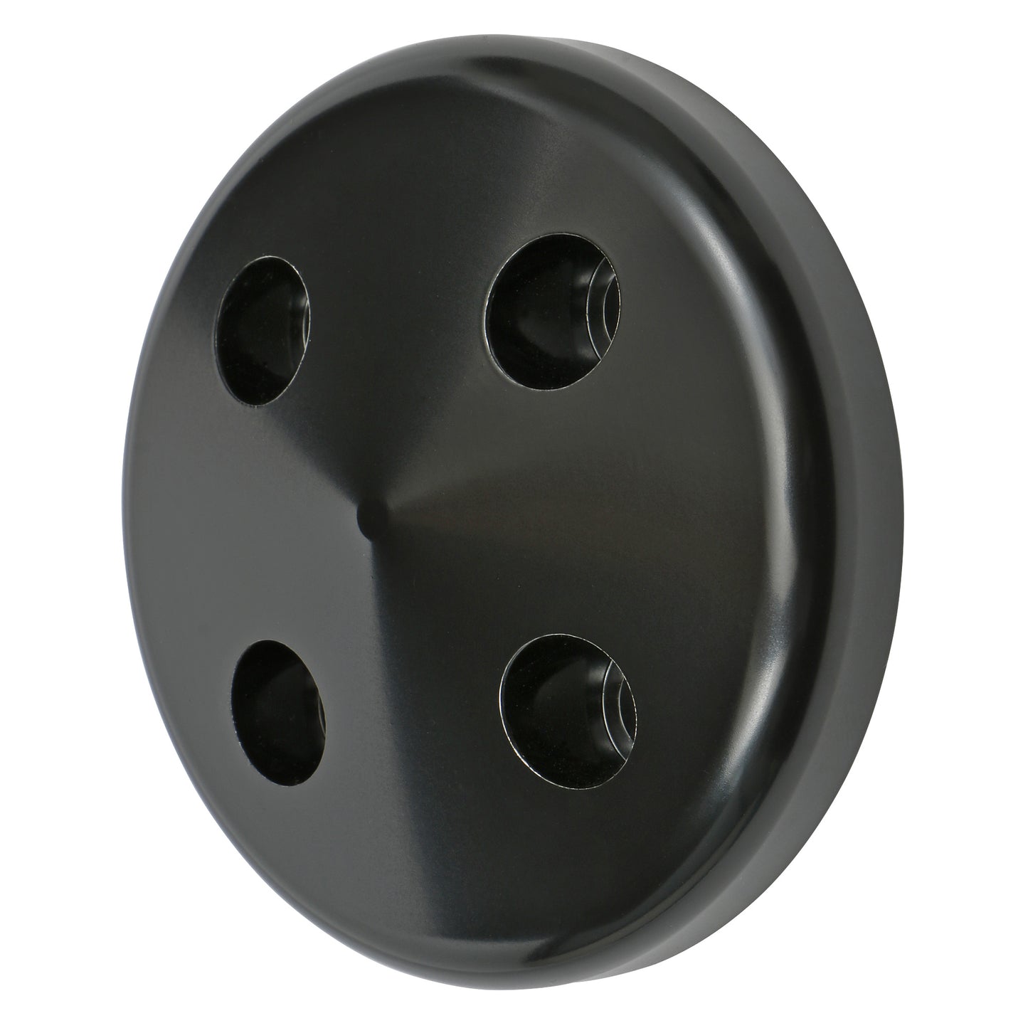 Trans-Dapt Performance Water Pump Pulley Nose; 1955-1968 Chevrolet 283-350; Short Water Pump- Black Aluminum 7180