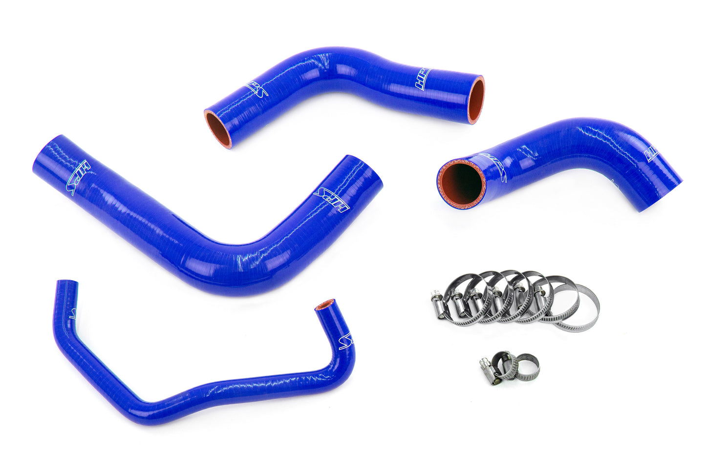 HPS Performance 3-ply Reinforced Silicone Replaces Rubber Radiator & Reserve Tank Coolant Hoses 57-1842-BLUE