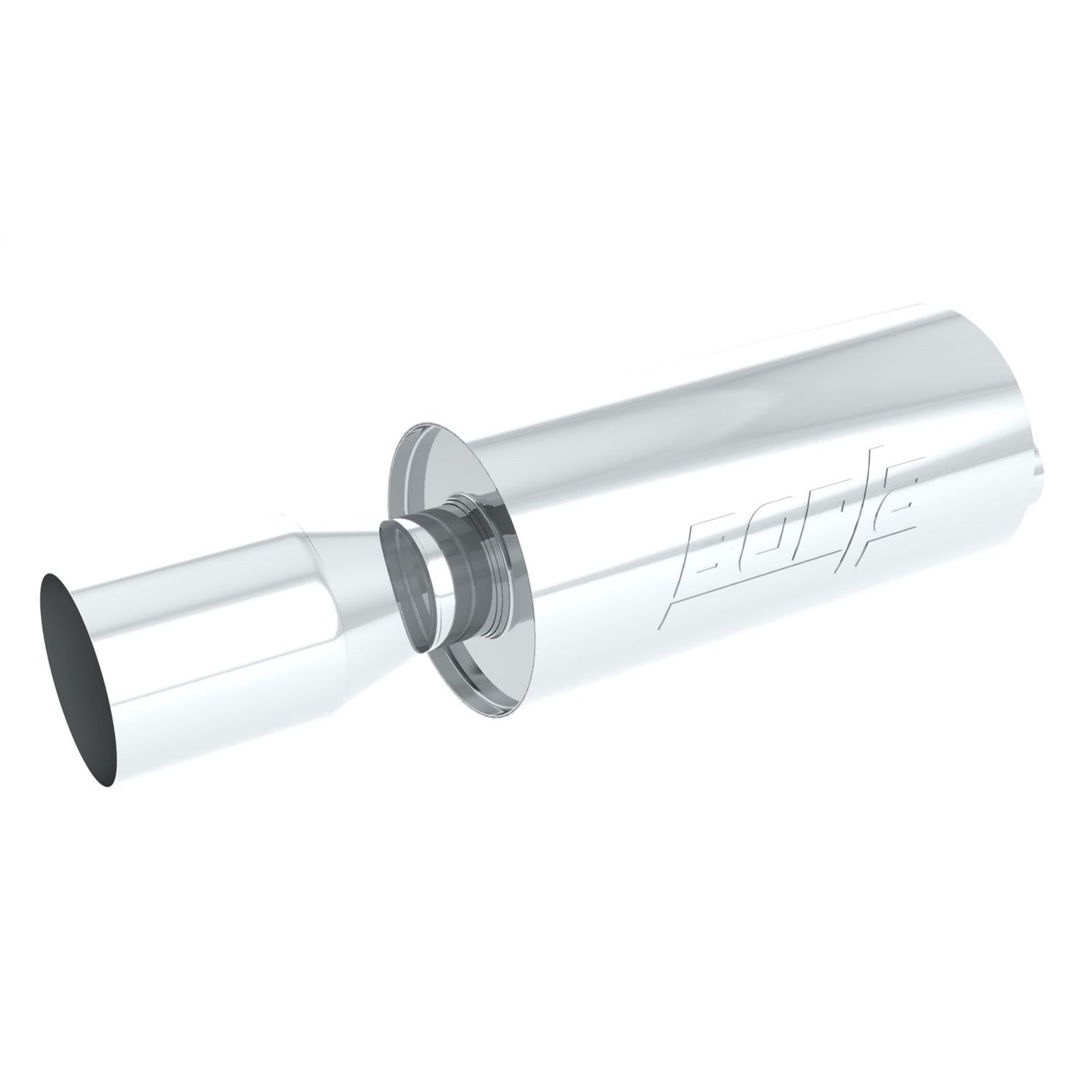 Borla Boomers Muffler Rock-It 2.25in Offset Inlet Pipe/ 4.5in Single Round Tip 6.63in Round x 14in Long Body 40058