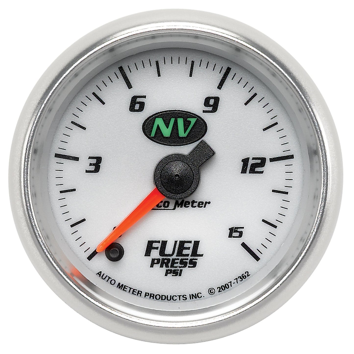AutoMeter 2-1/16 in. FUEL PRESSURE 0-15 PSI NV 7362