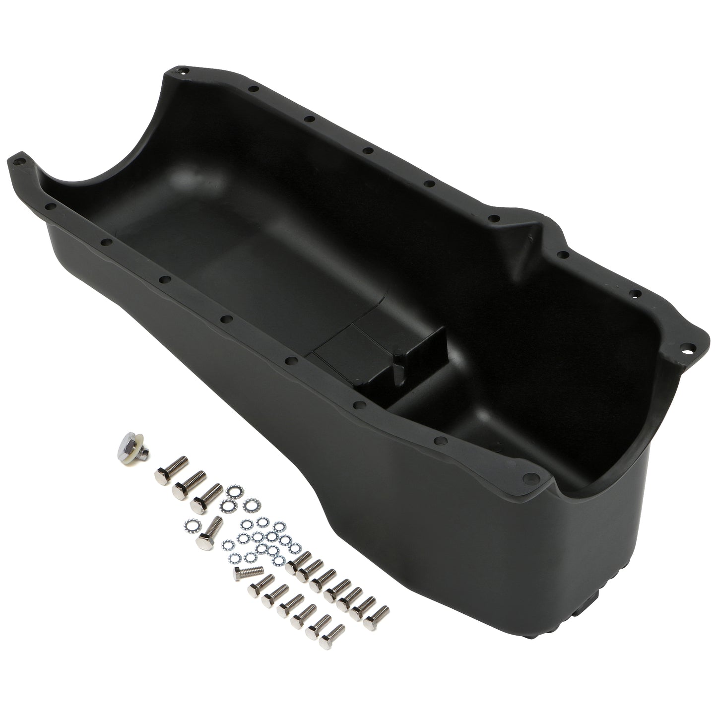 Trans-Dapt Performance Finned Oem-Style Oil Pan Black Aluminum 4 Qts. Capacity; 1986-00 Sb Chevy 305-350 7425