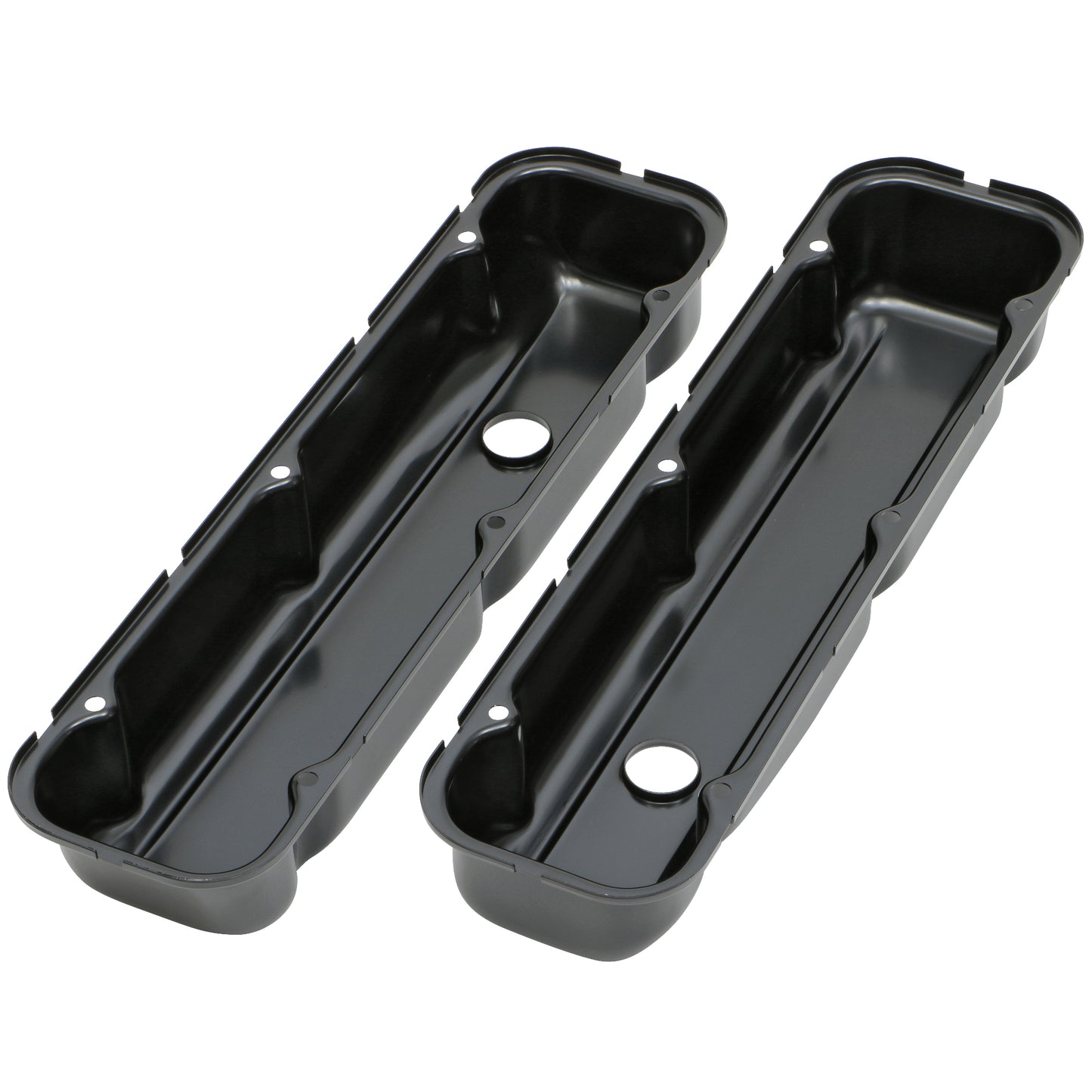 Trans-Dapt Performance Valve Covers Buick 350 1968-81- Black Steel 7438
