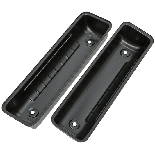 Trans-Dapt Performance O.E.M. Reproduction Design Valve Covers; Stock; 1956-1962 Ford Y-Block- Black Steel 7440