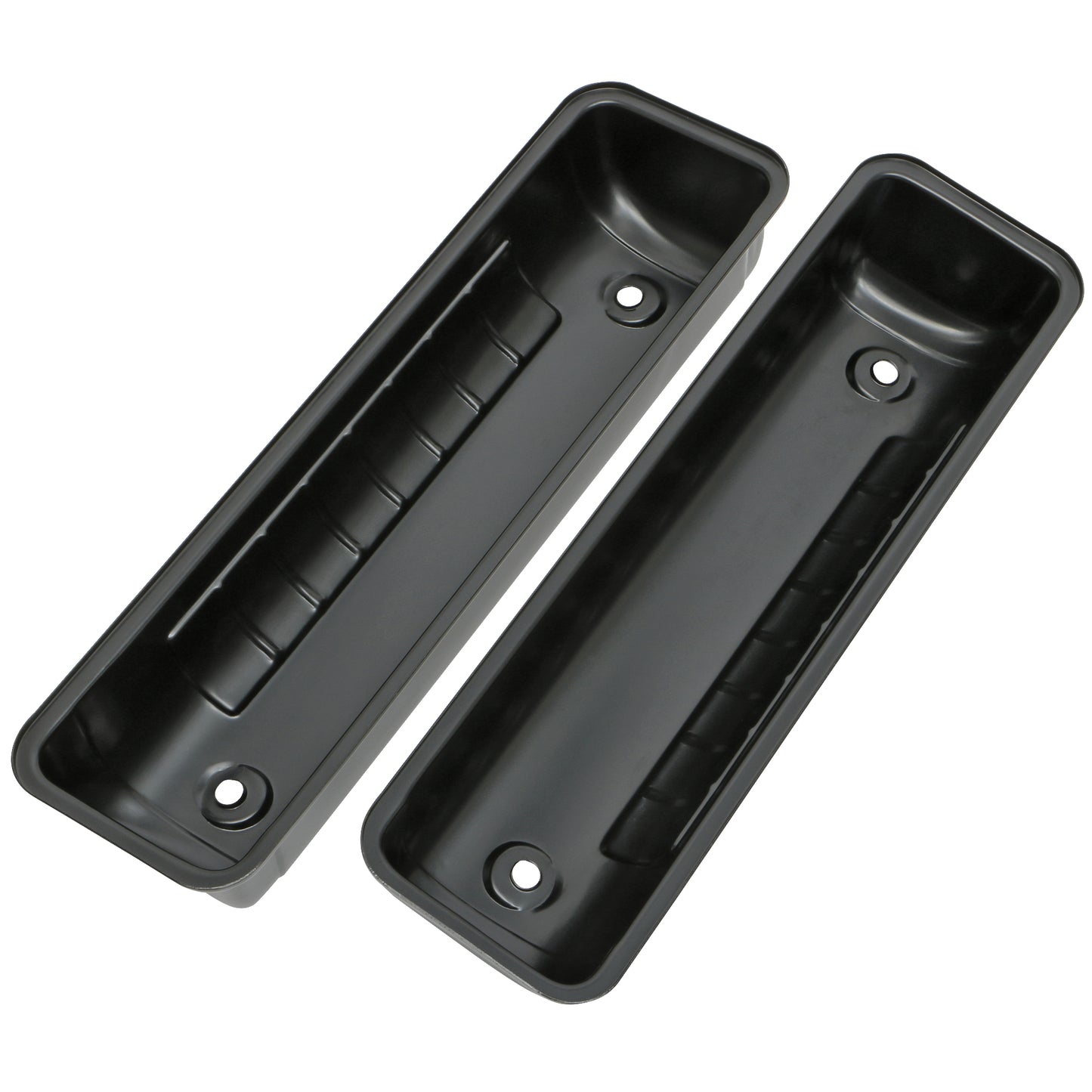 Trans-Dapt Performance O.E.M. Reproduction Design Valve Covers; Stock; 1956-1962 Ford Y-Block- Black Steel 7440