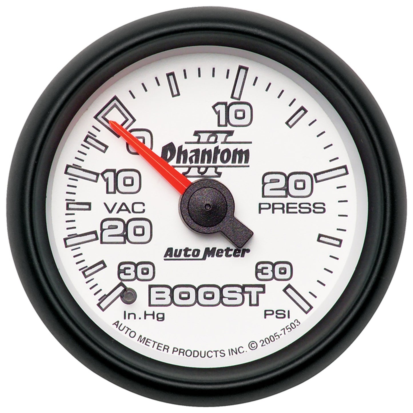 AutoMeter 2-1/16 in. BOOST/VACUUM 30 IN HG/30 PSI PHANTOM II 7503