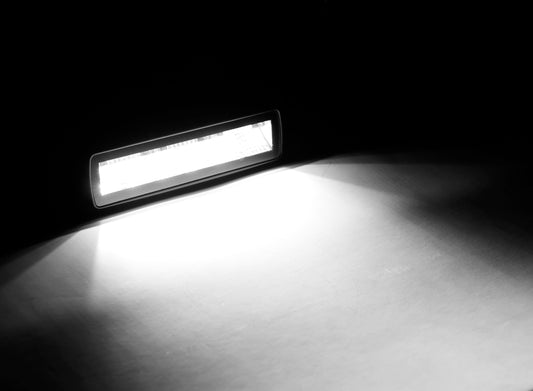 Go Rhino 750600622FBS Blackout Combo Series Lights Pair Of Sixline LED Flood Lights With Amber Accent Black